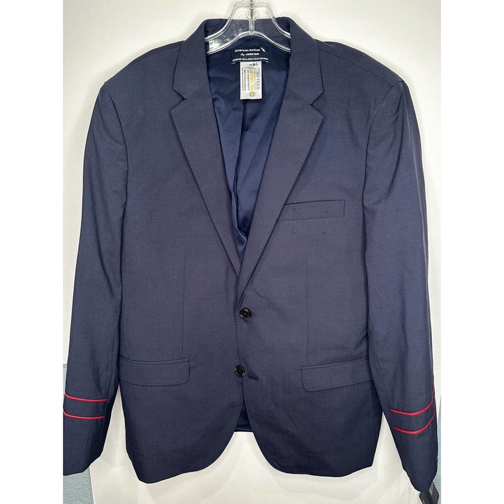 NWT American Airlines Blazer Lanes End Uniform Men's Size 42 Short Traditional